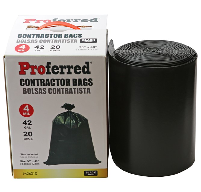 Contractor Trash Bags - 42 Gal - Utility and Pocket Knives